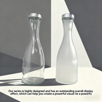Schlanke 180ml 250ml 355ml Mattglas-Flaschen mit Heißprägung, Individuelle Farbe, Individuelles Logo für Saft, Kaffee, Wein, Fruchtgetränke, Sanduhrform