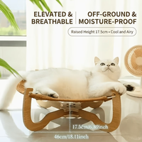 Lit pour chat, hamac rond pour animaux de compagnie, version tapis rafraîchissant respirant, essentiel pour bronzer sur le balcon