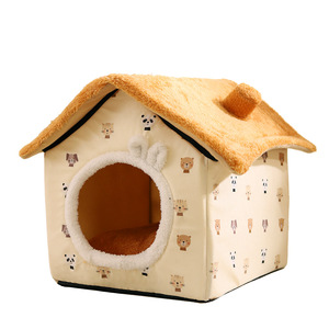 Cat House <b>Bed</b> Winter Warm Enclosed Removable Washable Pet Sleeping House For Cats Four Seasons Use - Product Image 5