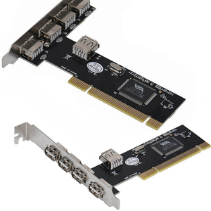 Hub PCI USB 2.0 a 5 Porte 480Mbps, Adattatore Controller Modulo USB 2.0 a 4 Porte per Computer <span class=keywords><strong>PC</strong></span> con Alimentazione - Product Image 1