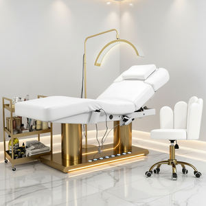 Table de massage chauffante de luxe <span class=keywords><strong>pour</strong></span> esthéticienne, lit professionnel <span class=keywords><strong>pour</strong></span> salon de SPA, table de massage électrique inclinable - Product Image 1