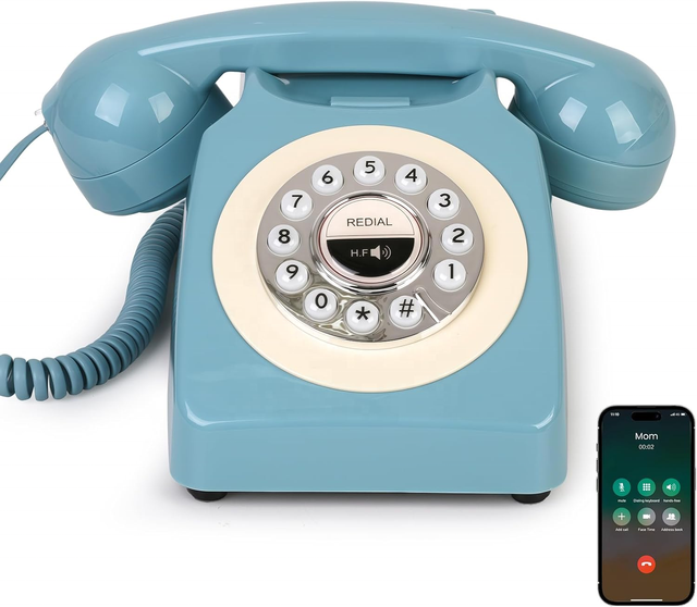 Landline Wireless Telephone Vintage Style Telephone Cordless BT Telephones Anti- Disturb From Mobile Phome for Home