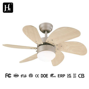 Ventilateur de plafond moderne à 6 pales en fer, à profil bas, avec éclairage à changement de couleur, télécommande, 6 vitesses, DC, pour salon et chambre à coucher, à intensité variable - Product Image 6