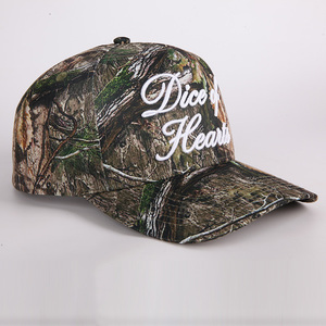 Topi bisbol bordir 3d hijau kualitas tinggi topi Baseball cetakan khusus sublimasi kasual topi bisbol kamuflase pohon asli - Product Image 1