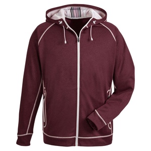 Sweat à capuche zippé léger et respirant en coton 100% avec impression de logo personnalisée pour homme, vêtements d'extérieur pour homme - Product Image 3