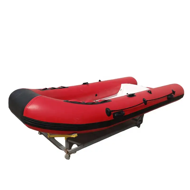 CE 12.8ft 3.9M Sâu V Sợi Thủy Tinh Sườn Hypalon Inflatable Đánh Cá Chèo Thuyền