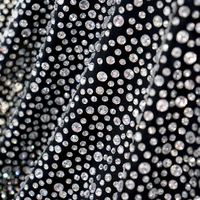 Tissu en cristal de strass brillant de haute qualité, largeur 150 cm, tissu en cristal pour robe