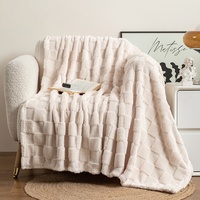 Plaid en taffetas jacquard à carreaux, couverture épaisse en molleton de coton avec teinture réactive pour la sieste sur canapé, la maison et les commandes en gros