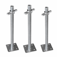 Base de vérin réglable galvanisée pour échafaudage avec écrou à oreilles pour nivellement d'échafaudage Ringlock