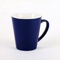 Tasse magique à changement de couleur sensible à la chaleur, en céramique, forme conique, 12 oz, givrée, avec logo personnalisable