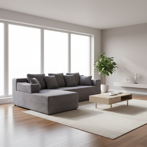 Divano Letto Modulare a L in Stile Italiano, con Spugna ad Alta Densità, Multifunzione per Piccoli Appartamenti e Soggiorni - Product Image 2