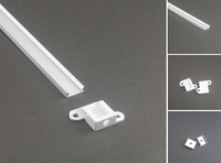 Profilé en aluminium LED avec diffuseur, embouts et clips pour bande LED LS-062