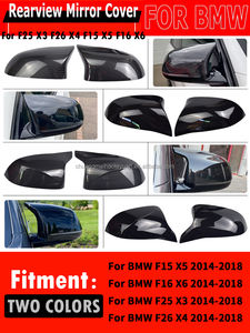 غطاء مرآة الرؤية الخلفية أسود بتصميم <span class=keywords><strong>M</strong></span> لسيارات BMW F25 X3 F26 X4 F15 X5 F16 X6 غطاء مرآة خلفية 2014 2015 2016 2017 2018 - Product Image 4