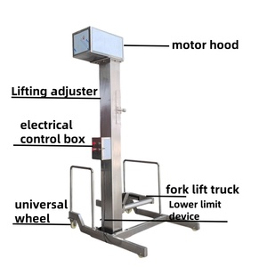 Elevador de Carro Hidráulico de Columna de 200L 300L para Alimentos, Carne, Hamburguesas y Otros Materiales - Equipo de Elevación de Contenedores - Product Image 2