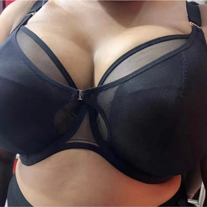 <span class=keywords><strong>Reggiseno</strong></span> a <span class=keywords><strong>Coppa</strong></span> Intera Taglie USA 34-42 C <span class=keywords><strong>D</strong></span> E F G H, Alta Qualità, Taglie Forti, con Decorazioni in Pizzo, Materiale Poliestere, Collo Halter - Product Image 5