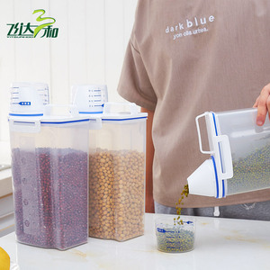 Rice Bucket Transparent Grain <b>Storage</b> <b>Box</b> 1.8L And 3L With Seal Lid For Kitchen Use - Product Image 3