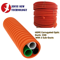 Conduit optique flexible et durable en HDPE pour la protection des câbles, micro-conduits multiples pour la fibre de télécommunication