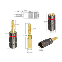 Fiche mâle banane en forme de broche connecteur Jack femelle banane Y Spade connecteurs de câble audio et vidéo adaptateur de câble d'amplificateur de haut-parleur