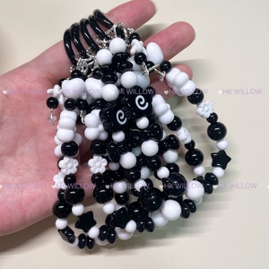 Chaîne de téléphone portable POP colorée à motif de dessin animé, porte-clés mignons et colorés, vente en gros de porte-clés et de perles - Product Image 2