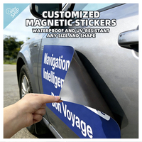 Autocollants magnétiques en PVC personnalisés, résistants aux UV, imperméables, aimants de voiture sûrs, conception personnalisée OEM, imprimés décoratifs et amusants