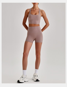 NUEVA COLECCIÓN 2026 Shorts Deportivos de Yoga de Nylon y Spandex Transpirables con Efecto Piel <span class=keywords><strong>Desnuda</strong></span> y Cadera de 3 Pulgadas - Product Image 3