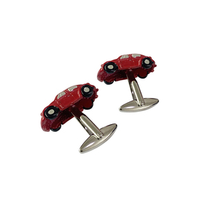 <span class=keywords><strong>Gemelos</strong></span> de ley personalizados con forma de dibujos animados de coche rojo pequeño realmente interesante para camisas de hombre - Product Image 5