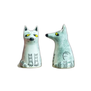 Gnomos besándose magnéticos de cerámica, juego de coctelera de sal y pimienta - Product Image 3