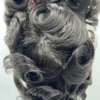 Sistem Penggantian Rambut Pria Grosir 0.08mm Skin Knotted PU Base 100% Rambut Asli India Remy Toupee Garis Rambut Tak Terlihat