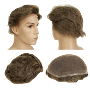 Topunique - Cierre de Encaje Brasileño <span class=keywords><strong>para</strong></span> <span class=keywords><strong>Hombre</strong></span> # Extensiones de <span class=keywords><strong>Cabello</strong></span> Humano Remy de 18 Pulgadas, Rubio <span class=keywords><strong>Cenizo</strong></span> Medio, Liso, 7x9 Pulgadas, con Nudo Único e Invisible - Product Image 1