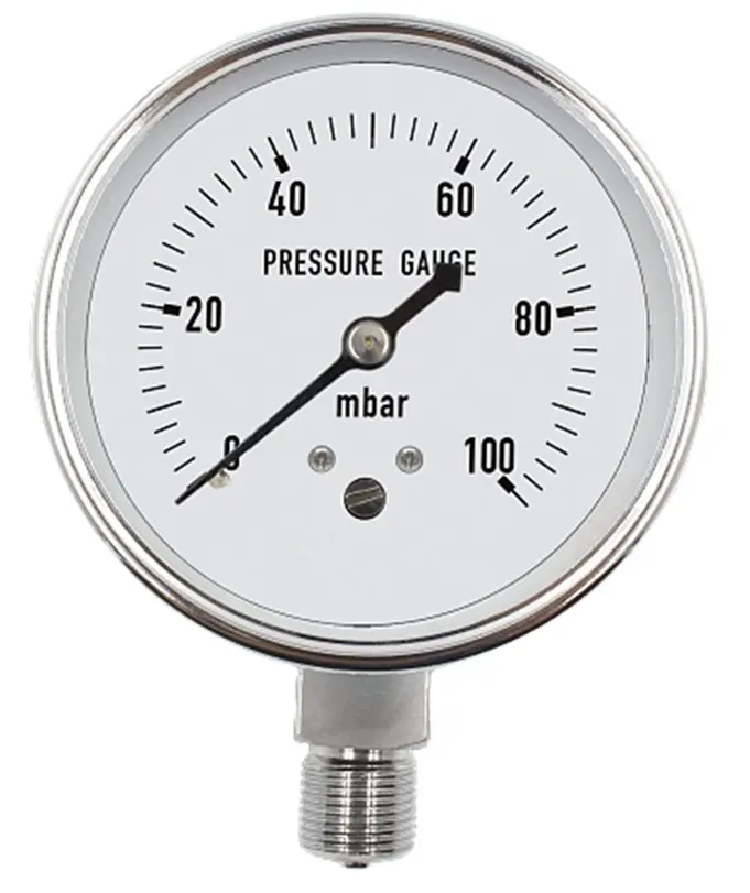 Gás líquido 60mm 100mm micro milímetro manômetro imagem diafragma medidor de pressão