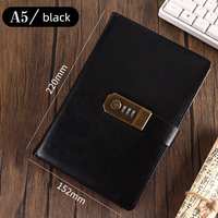 Diario Con Candado De Combinación, Cuaderno A5 Piel Sintética Con Candado, 100 Hojas Cuaderno Secreto Para Estudiantes Y Oficina