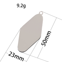 Ywyougang Pendentif en acier inoxydable personnalisable en forme de losange, imprimé au laser, design 3D double face, couleur personnalisée, porte-clés en métal