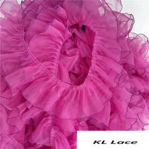 Larghezza 10 cm albicocca Beige poliestere Lolita Organza nastro pizzo 3 d volant volant pizzo per abito da ballo bordo orlo tessili per la casa - Product Image 6