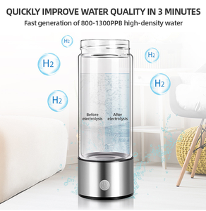 Nâng cấp 400ml 1300-1500ppb Hydrogen chai nước xách tay điện Hydrogen cốc nước H2 nhà sản xuất nước chai cho hộ gia đình sử dụng - Product Image 3