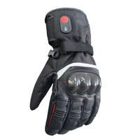 Gants de course moto chauffants électriques d'hiver en fibre de carbone avec protection des doigts, essuie-glace, 3 vitesses, coupe-vent, imperméables, compatibles écran tactile, unisexe