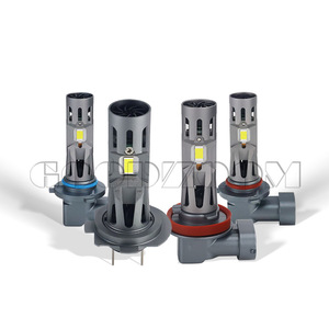 GOODZOOM Ampoules de phares de voiture à <span class=keywords><strong>LED</strong></span> à double ventilateur à dissipation rapide de <span class=keywords><strong>la</strong></span> chaleur H11 9005 9006 H4 Phares de voiture à <span class=keywords><strong>LED</strong></span> H7 pour voiture camion - Product Image 2