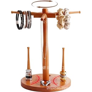 Organizador de joyas de madera con soporte de exhibición de escritorio para anillos, collares y pulseras, para accesorios. - Product Image 5