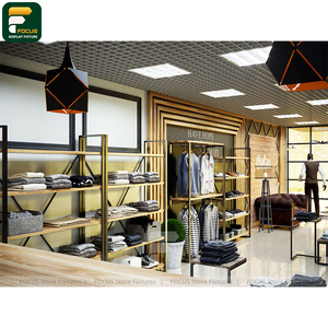 Estante de exhibición industrial para ropa, estructura de tubos, marco para colgar prendas, almacenamiento abierto, presentación - Product Image 3
