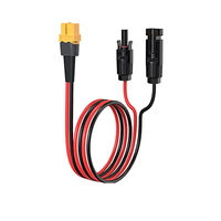 Conector fotovoltaico a conector XT60 Cable de carga 2 * 12AWG 100cm para Dispositivo de fuente de alimentación portátil de Panel Solar al aire libre