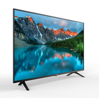 TV LED UHD 4K Smart Android 9.0 58MUB010 58 inci dengan Kabinet Hitam Layar Lebar Mendukung NTSC 60Hz untuk Penggunaan di Rumah