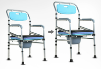 Chaise de douche pour personnes âgées en alliage d'aluminium EU-HC554 chaise de fauteuil roulant pour personnes âgées pour salle de bain