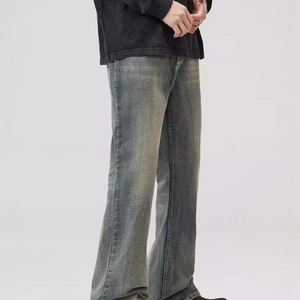 <span class=keywords><strong>Jeans</strong></span> da <span class=keywords><strong>uomo</strong></span> in denim di cotone lavaggio medio, modello <span class=keywords><strong>baggy</strong></span>, neri, stile americano retrò, con taglio a scimitarra, di marca trendy, collezione Spring Bajia - Product Image 6