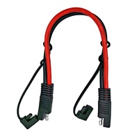 12V 2 Pin SAE ke SAE kabel ekstensi konektor cepat memutuskan kawat konektor Harness untuk otomotif, Panel surya SAE Plug