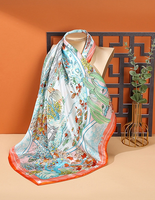 Écharpes en soie twill décoratives, petites, douces, à impression numérique personnalisée, vente en gros