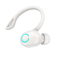 Model pribadi S10 Mini untuk 5.3 Headset olahraga LED tipe telinga gantung tunggal baterai IPX5 tahan air latensi rendah