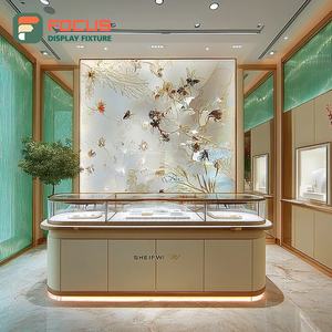 Custom Boutique Jewelry Display Counter Metal Frame Jewelry Shop Display Cabinet - Product Image 4
