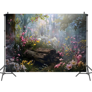 Fondo de fotografía bosque de primavera madera <span class=keywords><strong>encantada</strong></span> mágica Natural niños cumpleaños retrato decoración telón de fondo estudio fotográfico - Product Image 1