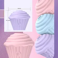 Jouet sexuel pour femme, vibromasseur suceur clitoridien en forme de cupcake, vibromasseur en forme de cornet de glace, suceur de tétons et de clitoris, vibromasseur en silicone pour adultes