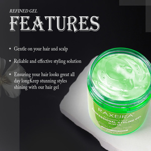 Producto para el cabello Aceite de oliva Gel de peinado para cabello rizado Natural Venta al por mayor Control de bordes Gel de peinado Cera Aceite de oliva Pomada para hombre - Product Image 2