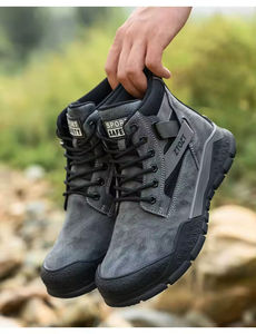 Botas de Trabajo Unisex con Punta de Acero al por Mayor, Transpirables, Ligeras, Impermeables, Resistentes a los Golpes, con Amortiguación, Parte Superior de Goma Antideslizante - Product Image 4